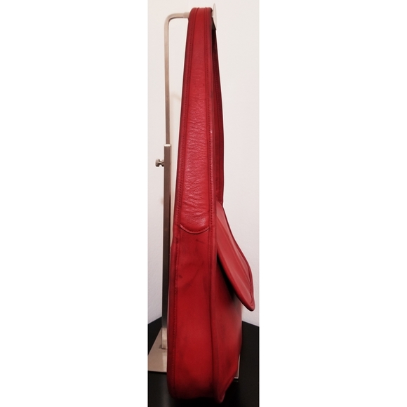Coach RARE VTG 9034 Red Leather Ergo Flap Bag 💋 - Picture 6 of 13